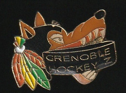 74627-Pin's.-Le Grenoble Métropole Hockey 38, Couramment Appelé Brûleurs De Loups De Grenoble - Sports D'hiver