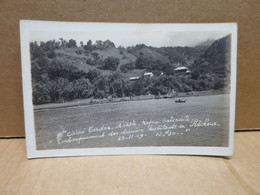 MARTINIQUE Carte Photo Embarquement Des Derniers Habitants Du Village Du Precheur 1929 - Autres & Non Classés