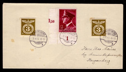 DR Brief HENGERSBERG - 3.4.43 - Mi.813 (Eckrandstück),830 - Storia Postale