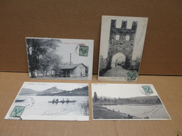 AVIGLIANA (Italie) 4 Cartes Vues Diverses Lac Monuments - Otros & Sin Clasificación