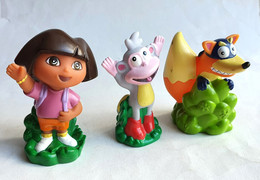 Lot 3 Figurines DORA Mattel Viacom 2003 6 Chipeur Babouche - Poppetjes - Plastic
