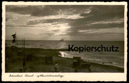 ALTE POSTKARTE OSTSEEBAD GRAAL-MÜRITZ ABENDSTIMMUNG SONNENUNTERGANG STRAND DAMPFER SCHIFF MEER Sunset Cpa Postcard AK - Graal-Müritz