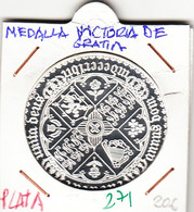 CRM0271 MEDALLA PLATA VICTORIA DE GRATIA 20 - Autres & Non Classés