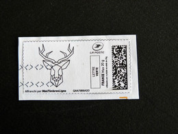 FRANCE MONTIMBRENLIGNE CERF ORIGAMI LETTRE VERTE 20g - Druckbare Briefmarken (Montimbrenligne)