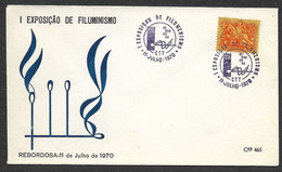 Portugal Cachet Commémoratif  Expo Boîtes Allumettes 1970 Rebordosa Event Pmk Matches Matchbook Expo - Flammes & Oblitérations