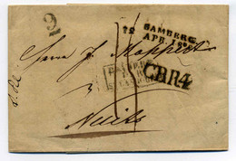 Lettre De BAMBERG A2 APR 1832 + Marque D'entrée BAVIERE PAR STARSBOURG + CBR4 - 1801-1848: Vorläufer XIX