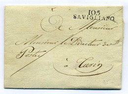 105 SAVIGLIANO / Dept Du STURA / STURE  - 1810 - 1792-1815 : Departamentos Conquistados