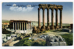 CPA  BAALBECK /  Temple De Jupiter Et Temple De Bacchua ( Colorisé)   Neuve - Libano