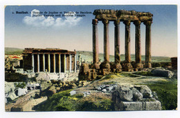 CPA  BAALBECK /  Temple De Jupiter Et Temple De Bacchua ( Colorisé)   Neuve - Liban