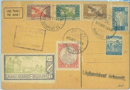 89782 - HUNGARY - Postal History - FIRST FLIGHT Card 1926 : Internal Airmail - Sonstige & Ohne Zuordnung