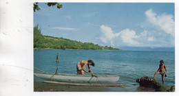 PROMENADE EN MER ET PECHE 1965 CPSM 9X14 TBE - Tahiti