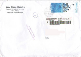 Portugal - 2021 -  The Discovery Of Antarctica  On Registered Cover To India. - Briefe U. Dokumente