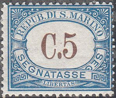 SAN MARINO  SCOTT NO J19  MINT HINGED   YEAR  1925 - Impuestos