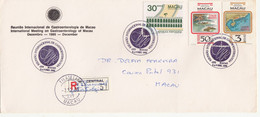 Macau, Macao, FDC, (339), Reunião Int. De Gastroenterologia De Macau, 1985, Registada - FDC