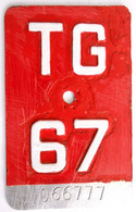 Velonummer Thurgau TG 67 - Plaques D'immatriculation