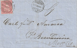 Suisse Lettre Bellinzona 1868 - Marcofilia
