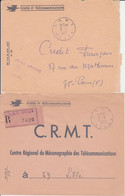 Lot 2 Lettre En Franchise Oblitération TàD CRMT ROUEN 76 Seine Maritime Centre Régional Mécanographique Des Télécom - 1961-....