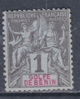 Bénin N° 20 (.)  Type Groupe : 1 C. Noir Sur Azuré Neuf Sans Gomme Sinon TB - Unused Stamps