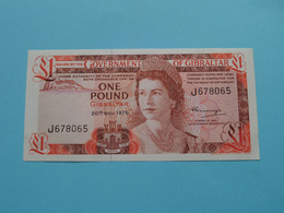 1 Pound ( J678065 ) 20th Nov 1975 - GIBRALTAR ( For Grade, Please See Photo ) UNC ! - Gibilterra