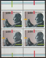 Deutschland 1995 Nr.1827 4er Block ** Postfrisch 100.Geb. Leopold Von Paul Hindemith ( A42 ) - Unused Stamps