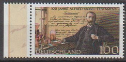 Deutschland 1995 Nr.1828 ** Postfrisch 100 Jahre Alfred-Nobel-Testament ( A14 ) - Unused Stamps