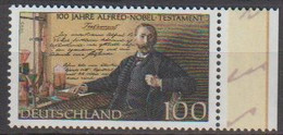 Deutschland 1995 Nr.1828 ** Postfrisch 100 Jahre Alfred-Nobel-Testament ( A 4 ) - Unused Stamps