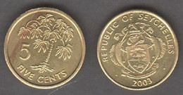 Seychelles - 5 Cents 2003 XF There Are Black Points Lemberg-Zp - Seychelles