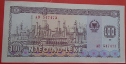 ALBANIA, P 47 + 47s,  100  Leke , 1991 , UNC Neuf ,  2 Notes - Albania