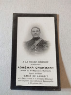 DEUX-ACREN ADHEMAR CHARMANT  Soldat Du  3éme Régiment D'artillerie Mort Aux Combats De Ramscapelle 21/10/1914 - Lessen