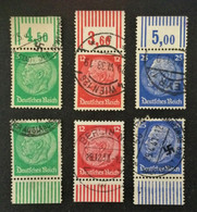 1933 Paul Von Hindenburg Mi. 515 W OR + W UR, 519 W OR + W UR, 522a W OR + W UR - Used Stamps