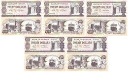 Guyana 20 Dollars 2009 P-30d Banknotes UNC 