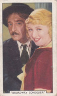 Film Episodes 1936 - 20 Joan Blondell "Broadway Gondolier"   - Gallaher Cigarette Card - Original- Film Star - Gallaher