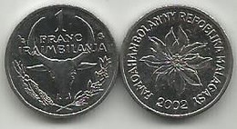 Madagascar 1 Francs 2002. High Grade - Madagascar