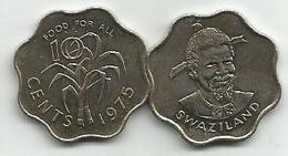 Swaziland 10 Cents 1975. FAO  KM#23 High Grade - Swazilandia