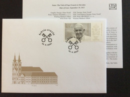 2021 Yvert 833 FDC   Visite Du Pape François En Slovaquie Pope Francis Visit - FDC