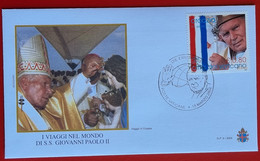 VATICANO VATIKAN VATICAN 2004 CROAZIA HRVATSKA CROATIA POPE JOHN PAUL II VISIT VISITA PAPA GIOVANNI PAOLO II FDC - Brieven En Documenten