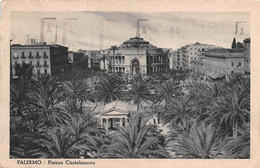 17335 " PALERMO-PIAZZA CASTELNUOVO " -VERA FOTO-CART. POST. SPED. 1936 - Palermo