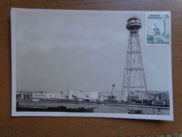 Carte Officiele De L'Exposition Internationale De Liège 1939, Centrale Pyloon Van Het Hangspoor ....  --> Beschreven - Liege