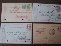 4 Entiers Postaux  Pour Le Luxembourg 1905/1917 , Beaux Cachets - Other & Unclassified