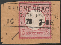 Germany 1872 Sc 9 Mi 9 Used Reichenbach Cancel On Piece - Used Stamps