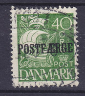 Denmark 1927 Mi. 14    4 Øre Karavelle Schiff Ship Overprinted Aufdruck 'POSTFÆRGE' - Officials