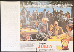 1975 - Grappa JULIA  ( Alleghe  Sagra Dei Casonziei )- 2 Pag. Pubblicità Cm. 13 X 18 - Licor Espirituoso