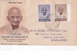 INDIA 1948 GANDHI FDC. - Covers & Documents