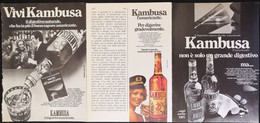 1975 - KAMBUSA L'amaricante - 3 Pag. Pubblicità Cm. 13 X 18 - Alcoolici