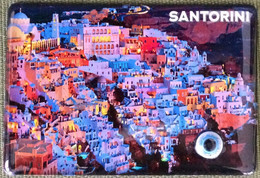 Night Thera Santorini Island Greece Fridge Magnet Souvenir - Tourisme