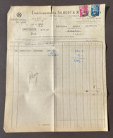 Facture Ets Silbert & Ripert Pour Arles Affranchissement Composé Type Gandon Perforé Oblitération 1948 - Cartas & Documentos