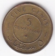 Somalie 5 Centesimi 1967 , En Laiton, KM# 6 - Somalia