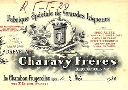 1920 DISTILLERIE A VAPEUR Charavy Frères  Le Chambon Feugerolles (Loire) Pour Boutelleau Producteur Cognac à Barbezieux - 1900 – 1949