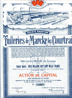 TUILERIES De MARCKE-lez-COURTRAI; Action De Capital - Industry