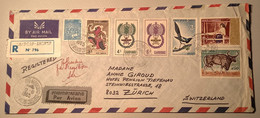 Cambodia 1965 SIEMREAP-ANGKOR Rare Travelled Cover (Cambodge Lettre WHO Paludisme Malaria Textile Birds - Kambodscha